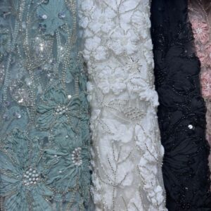 3D floral beaded lace