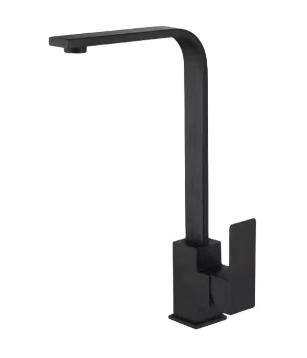 Black Square Kitchen Sink Mixer Tap – SUS304 Stainless Steel