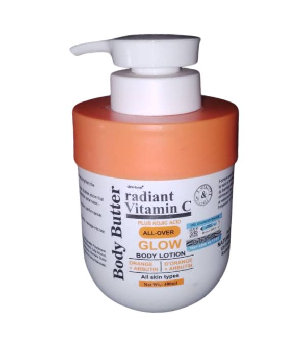 Clini-tone Radiant Vitamin C Body Butter Lotion (plus Kojic Acid and Glutathione) _ Ujulity Ventures Nigeria